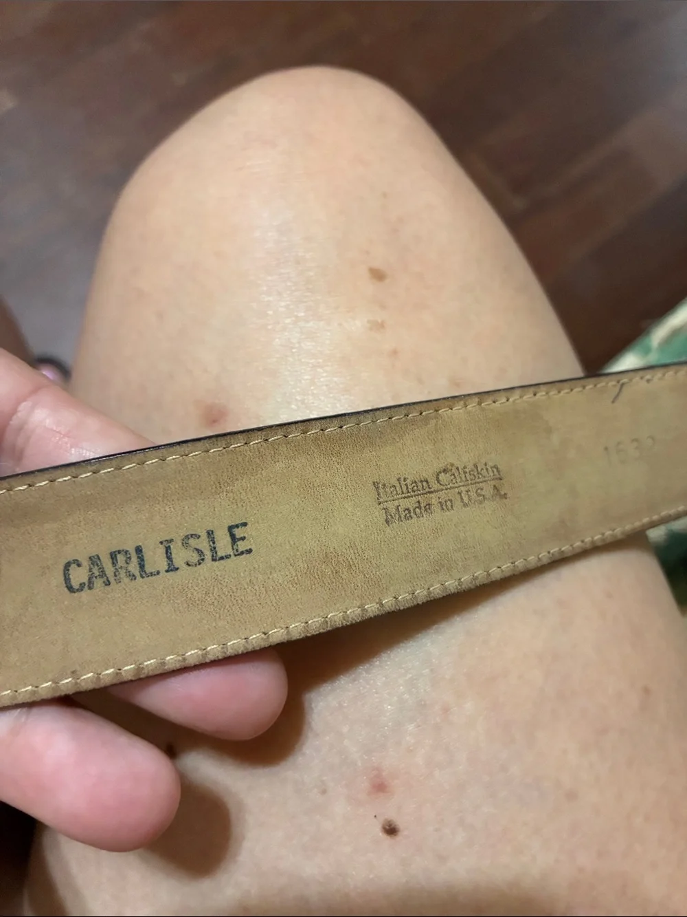 Carlisle Black Leather Belt with Sculpted Gold-Tone Buckle